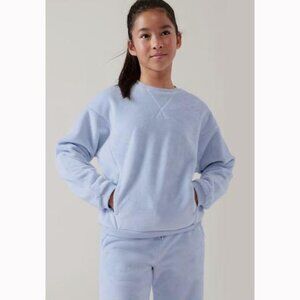 Athleta Girl Feelin' Great 2.0 Sweatshirt "Sea Fog Blue"